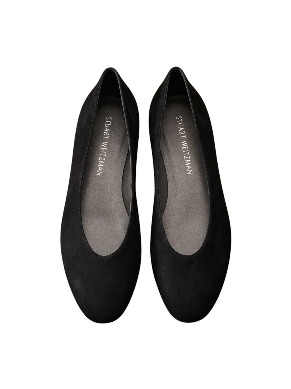Stuart Weitzman Chicflat Suede Ballet Flats Black Size 8.5